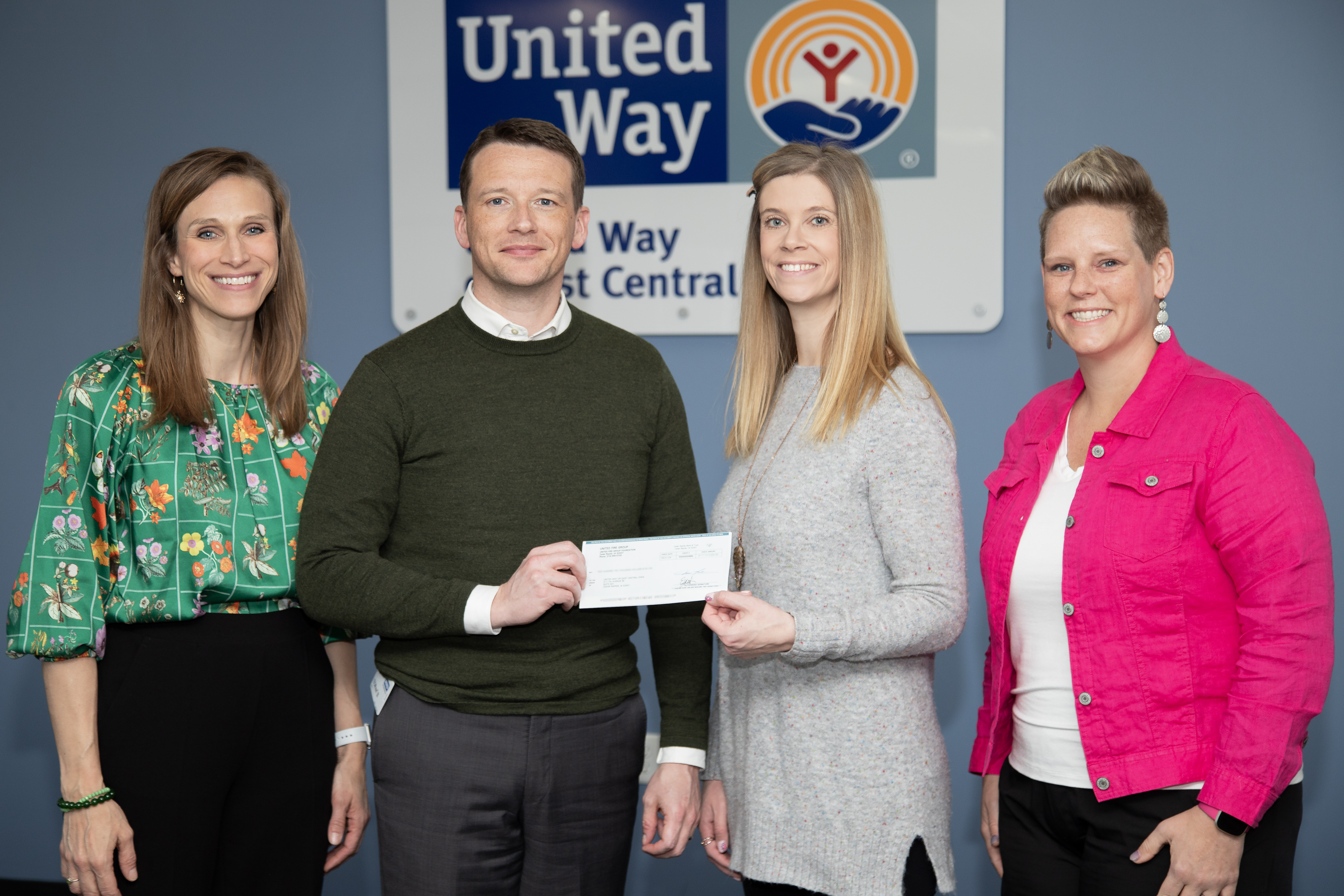 United Way check presentation