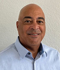 Man smiling.