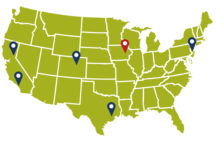 Map of UFG Insurance locations ""