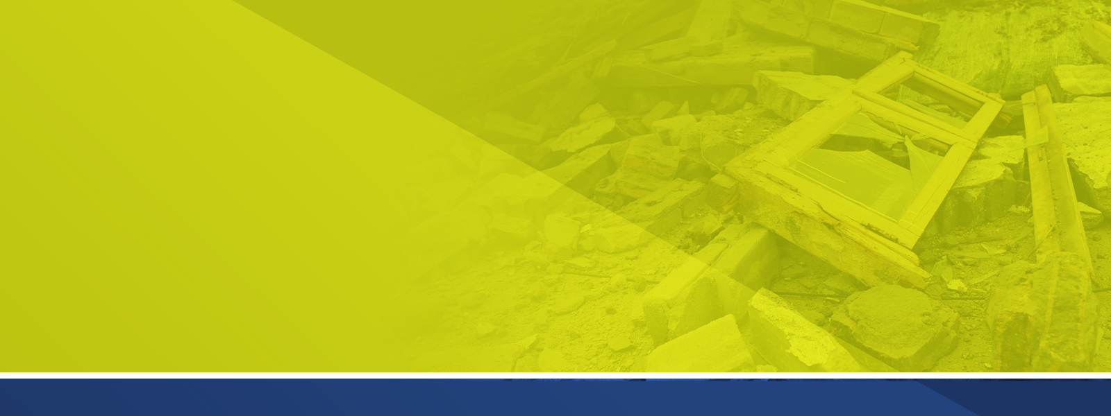 Banner image with hurricane wreckage. 