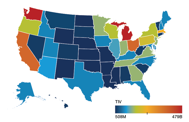 UFG Alternative Distribution Heat Map showing exposures