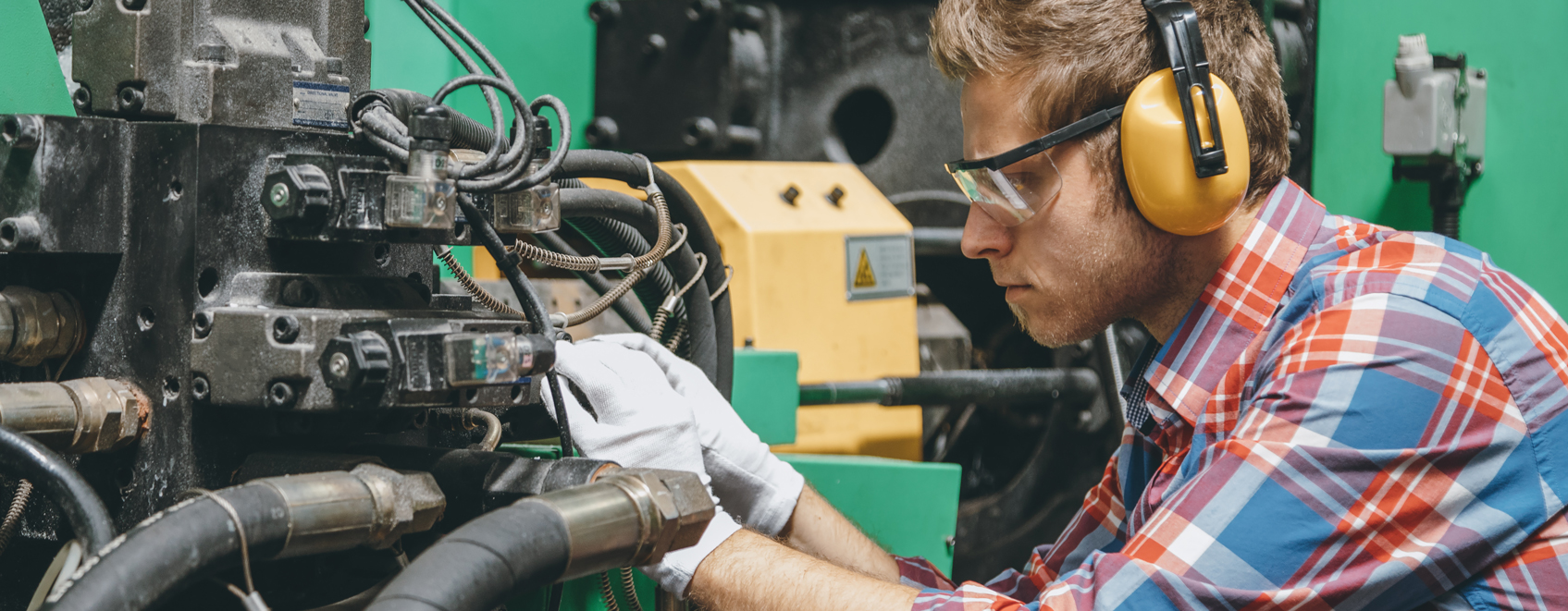 Man working on machine